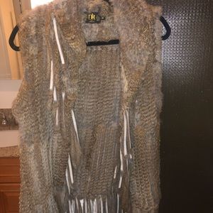 MK Metric Knits Fur Collection Vest